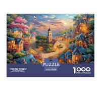 Town Puzzles 1000 Pieces for Adults,building Jigsaw Puzzle Challenging Game for The Whole for Women, Gifts for Men 52x38cm/1000pcs