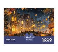 Town Puzzles 1000 Pieces for Small Town Series Adults Jigsaw Puzzles for Adults1000 Piece Puzzle Classic Educational Games Beautiful Decoration PuzzleFun Activity for Home70x50cm/1000pcs