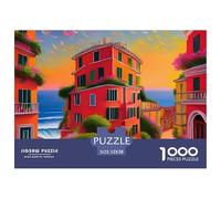 Town Unique 1000 Piece Jigsaw Puzzle for Adults Small Town Series Colourful Puzzling Challenging & Brainteasing Adult Jigsaws 100% Recycled Cardboard Puzzle Game or Me
