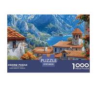 Town Unique 1000 Piece Jigsaw Puzzle for Adults Small Town Series Colourful Puzzling Challenging & Brainteasing Adult Jigsaws 100% Recycled Cardboard Puzzle Game for The Whole for Women Gifts for Me