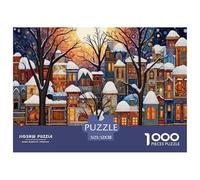 Town Unique 1000 Piece Jigsaw Puzzle for Adults Small Town Series Colourful Puzzling Challenging & Brainteasing Adult Jigsaws 100% Recycled Cardboard Puzzle Game or Me