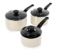 Swan Townhouse 3 Piece Saucepan Set SWPS5023CRM, Cream