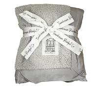 Townhouse Blanket Co - Baby Blanket - Fine Chenille Soft Blanket with Satin Trim in Satin Gift Bag - Pram Blanket - Newborn Baby Essentials & Baby Gifts - 74cm x 89cm (29"x35") (Silver)