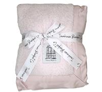 Townhouse Blanket Co - Fine Chenille Soft Blanket with Satin Trim in Satin Gift Bag - Pram Blanket - Newborn Baby Essentials & Baby Gifts - 74cm x 89cm (29"x35") (Pink)