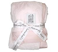 Townhouse Blanket Co - Luxury Soft Blanket with Satin Trim in Satin Gift Bag - Pram Blanket - Newborn Baby Essentials & Baby Gifts - 74cm x 89cm (29"x35") (Pink)