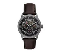 Townsman Big Tic Gunmetal Brown Leather Mens Watch