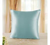 townssilk 100% Pure Mulberry Silk Pillowcase for Hair and Skin Health on Both Sides 1 Piece 80 x 80 cm Size Pillow Case Aquagreen