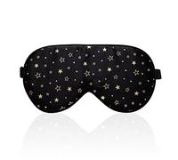townssilk 100% Silk Sleep mask with Adjustable Strap,Comfortable and Super Soft Eye mask Ultimate Sleeping aid,blindford Golden Stars
