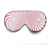 townssilk 100% Silk Sleep mask with Silk Adjustable Strap,Comfortable and Super Soft Eye mask Ultimate Sleeping aid,Blindfold DizzyingLines-Pink