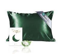 townssilk Both Side 100% 19mm Pure Mulberry Silk Pillowcase for Hair and Skin 40x70cm size Pillow Case Cushion Cover with Hidden Zipper 600 Thread Count Emerald