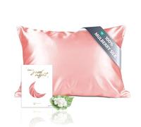 townssilk Both Side 100% 19mm Pure Mulberry Silk Pillowcase for Hair and Skin Health, 40x60cm size Pillow Case Cushion Cover with Hidden Zipper 600 Thread Count Coral