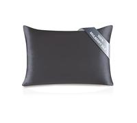 townssilk Both Side 100% 19mm Silk Pillowcase 40x70cm Pillow Case Cushion Cover with Hidden Zipper Darkgrey