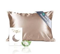 townssilk Both Side 100% 19mm Silk Pillowcase 50x75cm Pillow Case Cover with Hidden Zipper LightBronze