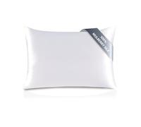 townssilk Both Side 100% 19mm Silk Pillowcase 50x75cm Pillow Case Cushion Cover with Hidden Zipper White