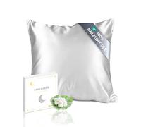 townssilk Both Side 100% 19mm Silk Pillowcase 80x80cm size Pillow Case Cover with Hidden Zipper Silver