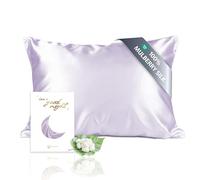 townssilk Both Side 100% 19mm Silk Pillowcase King Size Pillow Case Cover with Hidden Zipper Lavender