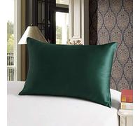 townssilk Both Side 100% 19mm Silk Pillowcase Queen Size Pillow Case Cover with Hidden Zipper Emerald