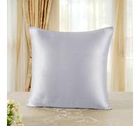 townssilk Both Side 100% 19mm Silk Pillowcase square 65x65cm size Pillow Case Cushion Cover with Hidden Zipper Silver