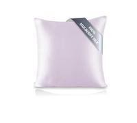 townssilk Silk Pillowcase 100% 19 mm Pure Mulberry Silk, Double-Sided Silk, for Hair Skin Health, Pillowcase, Hidden Zip, 600 Thread Count, 1 Piece, 60 x 60 cm, Lavender