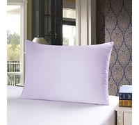 townssilk Silk Pillowcase 100% 19 mm Pure Mulberry Silk, Double-Sided Silk, for Hair Skin Health, Pillowcase Silk, Hidden Zip 600 Thread Count, 1 Piece, 40 x 60 cm, Lavender
