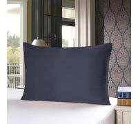 townssilk Silk Pillowcase 100% 19 mm Pure Mulberry Silk, Double-Sided Silk, for Hair Skin Health, Silk Pillowcase with Hidden Zip, 1 Piece, 40 x 60 cm, Grey Blue