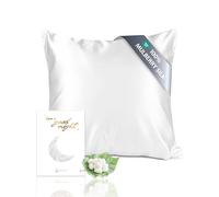 Townssilk Silk Pillowcase, 100% Natural Mulberry Silk 19 Momme, Double-Sided Silk, Oeko-Tex Certified, Gentle on Skin and Hair, 1 unit, 50x50cm, White