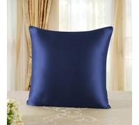 townssilk Silk Pillowcase, 100% Natural Mulberry Silk, 19 Momme, Two-Sided Silk, Oeko-Tex Certified, Soft for Skin and Hair, 1 Unit, 50 x 50 cm, Navy Blue