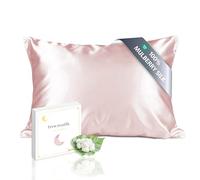 TOWNSSILK Silk Pillowcase, 100% Natural Mulberry Silk 19 Momme, Two Silk Sides, Oeko-TEX® Certified, Benefits for Hair and Skin, Hypoallergenic, Anti-Aging, 1 Piece, 50x75cm, Blush Pink