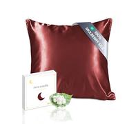townssilk Silk Pillowcase 65x65cm - 100% Mulberry Silk, 19mm, Double-Sided Silk, Oeko-TEX Certified, 6A Grade, with Zipper, 1 Piece, Claret
