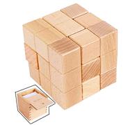 TOWO Large Wooden Soma Cube- Brain Teaser Puzzle IQ Logic Math Puzzle for Kids and Adults -Gifts for Men Who Have Everything- Stocking Fillers Stuffers