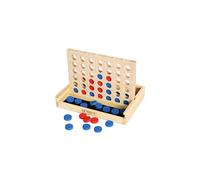 TOWO Wooden 4 in a Row Game - Classic Strategy Game for Adults Children-Connect the 4 Discs of Same Colour in a Row - Travel Games Family Board Games