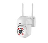 TOWODE 3MP External Wireless Surveillance Camera，350-Degree PTZ IP Camera with Human Identification, 2.4GHz WiFi, 2-Ch Audio, Color Night Vision, IP66 Weatherproof, 24/7 Monitoring