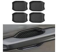 Toworldit ABS Exterior Door Handle Bowl Trim Compatible with Jeep Wrangler JL JLU Gladiator JT 2018-2023 (4pcs/Set, Carbon Fiber Grain)