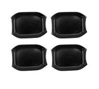 Toworldit ABS Exterior Door Handle Bowl Trim Compatible with Jeep Wrangler JL JLU Gladiator JT 2018-2023 (4pcs/Set, Black)