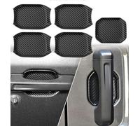 Toworldit ABS Exterior Door Handle Bowl Trim Compatible with Jeep Wrangler JL JLU Gladiator JT 2018-2023 (5pcs/Set, Carbon Fiber Grain)