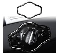 Toworldit Soft Carbon Fiber Center Console Dashboard Trim Sticker Compatible with Audi A4 B8 A5 Q5 2009-2016 (Headlight Switch Panel Trim)
