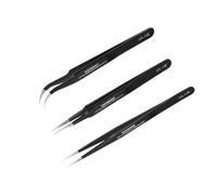 TOWOT 3PCS Precision Tweezers, Anti-Static Stainless Steel Tweezers for Electronics, Crafts, Welding, and Jewelry Making Industrial Tweezers