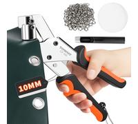 TOWOT Grommet Eyelet Punch Kit with 500pcs 10mm Eyelets - Handheld Manual Press Tool for Tarpaulin, Canvas, Leather, Fabric - Ideal for DIY Crafting & Repair Projects