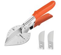 TOWOT Multi Angle Miter Shears, Angle Cutter Adjustable at 45 to 135 Degree with Safety Lock Miter Shears for Crafting, Plastic, PVC & Molding Trim, Angle Cutting Tool Including 2 Spare Blade