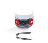 TOX Fence Wire Loops, Steel Clamps for Wire Fixing, U-Shaped, hot-dip Galvanized, 2. 0 x 20 mm, 1 can, 400 g (440 pcs.)