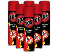 TOX FLY & WASP KILLER INSECTICIDE FAST ACTING AEROSOL SPRAY INSTANT 300ml x 12