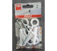 Tox Hakendübel Pirate H-D Shape 13, Ø 8 X L 51mm, Hook Ø 5 86mm, 4 Piece, White