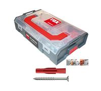 TOX L-BOXX Mini Allround Tri + S dowel assortment, 280 pcs, adaptable, stackable, with all-purpose dowel Tri + matching screws with TX drive, for fastenings in almost all building materials, 094901201