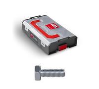 TOX L-BOXX Mini hexagon head screws M8 + M10 assortment DIN 933, individually adjustable, stackable & interlockable, including machine screws M8 + M10, 90 pcs., 094903205