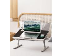 toxaaiwr Laptop Bed Tray Table, Height Angle Adjustable Portable Laptop Desk Foldable Lap Tablet Table on Bed or Sofa for Working/Reading, 60 X 40 X 27cm Black