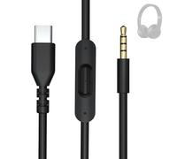 Toxaoii USB C to 3.5mm Audio Cable Compatible with Beats Solo 4 3 2, Studio 2 3 Pro, Detox Wireless Mixr Executive Pill Headphones - Aux Cord with Inline Mic Control for iPhone 17/16/15/iPad (Black)