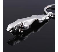 TOXI Fashion Car Auto Logo Jaguar Keychain Stylish Alloy Leopard Key Chain Silver Color Animal Sport Key Rings Gift-Leopard