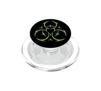 Toxic Hazard Heart Symbol Industrial Cyber Goth PopSockets PopGrip for MagSafe
