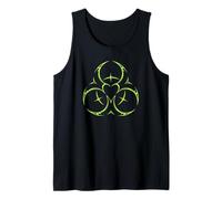 Toxic Hazard Heart Symbol Industrial Cyber Goth Tank Top