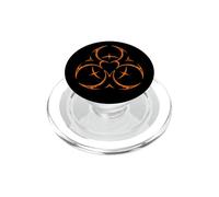 Toxic Hazard Heart Warning Symbol Industrial Cyber Goth PopSockets PopGrip for MagSafe